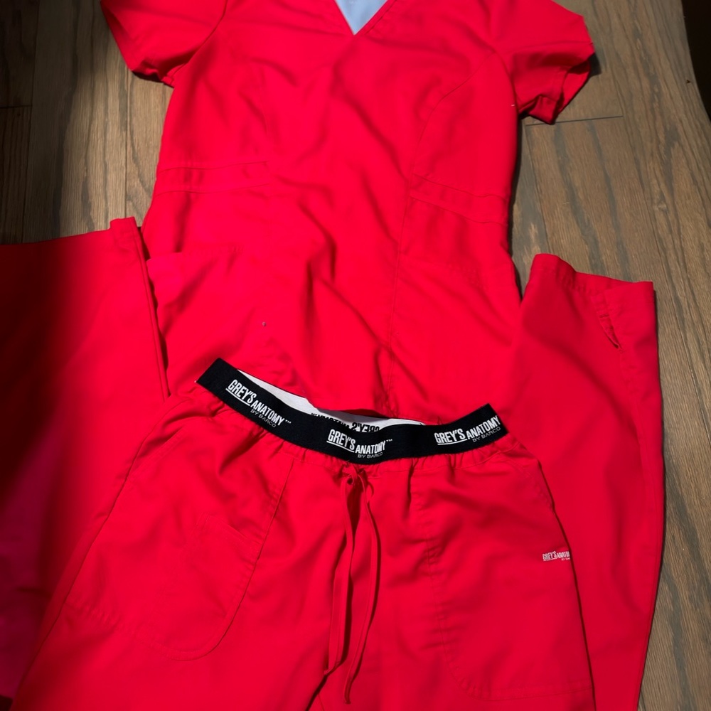 Grey’s Anatomy Red Scrub Set